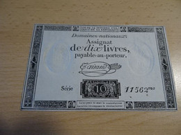 Banknote Frankreich Assignat 10 Livres 1792. - ...-1889 Francos Ancianos Circulantes Durante XIXesimo