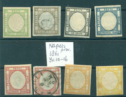 Naples - 1861 - 8 Stamps - Napels