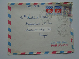 D176023 France  Letter   Cancel 1965 SAINT HILAIRE SAINT MESMIN -Loiret  Jocelyne Plouzennec Sent To Hungary - Other & Unclassified