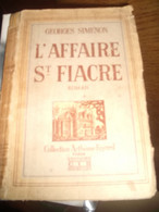 SIMENON , L'affaire St Fiacre - Auteurs Belges