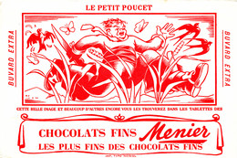 BU 2045 /   BUVARD-    CHOCOLATS MENIER   LE PETIT POUCET     (21,00 Cm X 14,00 Cm ) - Chocolat