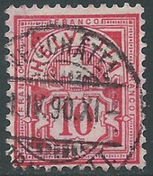 1882-99 SVIZZERA USATO CIFRA 10 CENT - RD32-2 - Ungebraucht