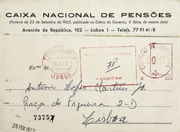 1972 Portugal Franquia Mecânica Da Caixa Nacional De Pensões - Maschinenstempel (EMA)