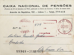 1972 Portugal Franquia Mecânica Da Caixa Nacional De Pensões - Machines à Affranchir (EMA)