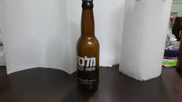 Israel-beer Malka-hoppy Wheat-(5.0%)-greft Beet-(330ml)-used - Cerveza