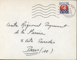 YT 1354B Blason Paris CAD S.H.A.P.E. 14 3 66 Quartier Général Des Puissances Alliées En Europe OTAN à Paris - 1961-....