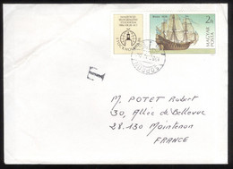 Lettre Philatélique Stockholm 1986 - Timbres Hongrie / Magyar Posta - Thème Voiliers / Sailboat - Storia Postale