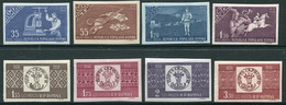 ROMANIA 1958 Centenary Of Romanian Stamps Imperforate MNH / **.  Michel 1750B-57B - Unused Stamps