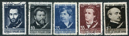ROMANIA 1958 Romanian Writers I  Used.  Michel 1701-05 - Oblitérés