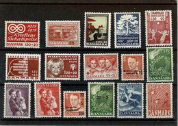 Denmark; 16 Different MNH(**) Charity Stamps. - Verzamelingen