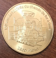 19 BRIVE-LA-GAILLARDE GARE SNCF TRAIN MÉDAILLE SOUVENIR MONNAIE DE PARIS 2010 JETON TOURISTIQUE MEDALS COINS TOKENS - 2010