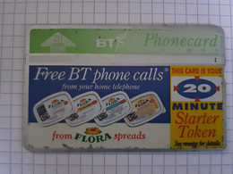 20 Units BT Phonecard - From Flora Spreads - BT Emissions Publicitaires