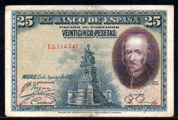 419-Espagne Billet De 25 Pesetas 1928 E2-114 - 1-2-5-25 Peseten