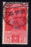 EGEO 1930 LIPSO (LISSO) FERRUCCI LIRE 5 + 2 L. USATO USED OBLITERE' - Egeo (Lipso)