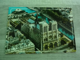 Paris - Vue Aérienne De La Cathédrale Notre-Dame - Editions Guy - Production Leconte - Année 1990 - - Notre Dame De Paris