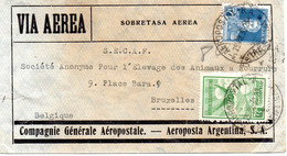 Letter From Buenos-Aires To Bruxelles (Belgium) With Compagnie Générale Aéropostale - Aeroposta Argentina Via Paris - Covers & Documents