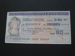 ITALIE - 50 Cinquanta Lire - La Banca Procinciale Lombarda    **** EN ACHAT IMMEDIAT **** - 50 Liras