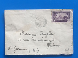 Dakar Sénégal (1938) Français-☛ France (ex-colonies & Protectorats)(1894-1902) Lettre & Document-☛Toulouse - Storia Postale