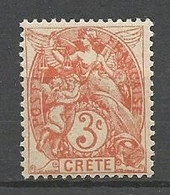 CRETE N° 3  NEUF* TRACE DE CHARNIERE /  MH - Unused Stamps