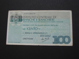 ITALIE - 100 Cento Lire - ICBB - Istiuto Centrale Di Banche E Banchieri   **** EN ACHAT IMMEDIAT **** - Other & Unclassified