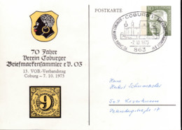 BRD, PP 046 D2/003, 70 Jahre Verein Coburger  Briefmarkensammler - Cartes Postales Privées - Oblitérées