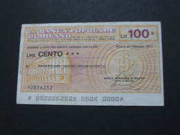 ITALIE - 100 Cento Lire - La Banca Popolare Di Milano  **** EN ACHAT IMMEDIAT **** - Other & Unclassified