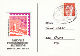 BRD, PP 048 D2/004a, NAPOSTA '74, ESSEN - Cartes Postales Privées - Oblitérées