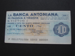 ITALIE - 100 Cento Lire - La Banca Antoniana Di Padova E Trieste  **** EN ACHAT IMMEDIAT **** - Other & Unclassified