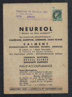 PREOBLITERE N° 89 CERES  Dans La Brochure Publicitaire Médicament NEUREOL  ; Etat Voir 2 Scans ! LOT 140 - 1893-1947