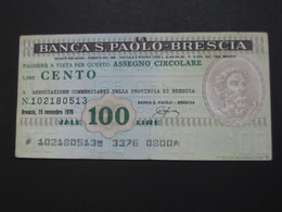 ITALIE - 100 Cento Lire - Banca S.Paolo - Brescia **** EN ACHAT IMMEDIAT **** - 100 Liras
