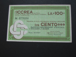 ITALIE - 100 Cento Lire - L'ICCREA - Spa Roma **** EN ACHAT IMMEDIAT **** - Other & Unclassified