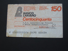 ITALIE - 150 Centocinquanta Lire - BL - Banco Lariano - **** EN ACHAT IMMEDIAT **** - Sonstige & Ohne Zuordnung