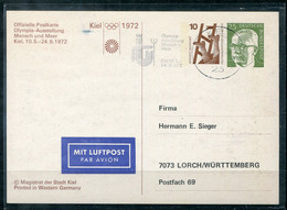 F0688 - BUND - Privat-Ganzsache PP 53 (Olympia Kiel) - UNBEDINGT BILDER ANSEHEN - Cartoline Private - Usati