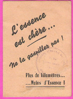 Carte Publicitaire 2 Volets AutoService Carburation Rue Maccarani à NICE L'Essence Est Chère Ne La Gaspillez Pas 1948 - Cars