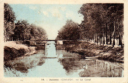 Canaux - Péniches : 21 : Auxonne  : Le Canal - Chiatte, Barconi