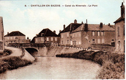 Canaux - Péniches : 58 : Chatillon-en-Bazois :  Canal Du Nivernais - Binnenschepen