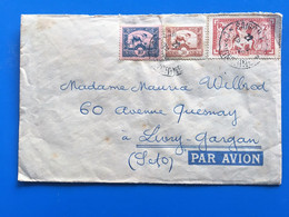 1949 SAÏGON Cochinchine Indochine(1886-1949)-☛France(ex-Colonie Protectorat)Lettre & Document P/avion-☛Livry-Gargan - Storia Postale