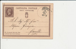 C1 CARTOLINA POSTALE DA TORINO PER CANELLI 18-9-1876 - Stamped Stationery