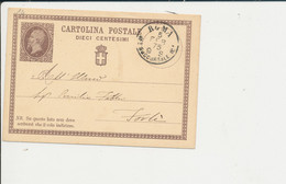 C1 CARTOLINA POSTALE DA ROMA PER FORLI 5-2-1875 - Entero Postal