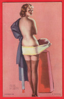 PIN UPS  SHOW GIRL.  NUDE FEMALE   IN STOCKINGS ON SLIMMING MACHINE SOCIAL SECURITY - Pin-Ups