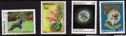 Monaco (1991) - Concours Canin - Bouquet - Plancton - Cirque - Neufs** - Unused Stamps