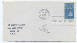 USA WINTER OLYMPIC GAMES SKIING VALLEY FDC 1960 - Inverno1960: Squaw Valley