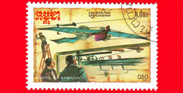 Nuovo Oblit. - KAMPUCHEA - Cambogia - 1987 - Aviazione - Trasporti - Aerei - John Stringfellow's Steam-powered  - 0.50 - Kampuchea