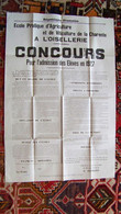 1927 Concours D'admission Des élèves à L'école Pratique Agriculture/Viticulture Charente (16) à L'Oisellerie - - Affiches