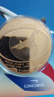 CONCORDE MEDAILLE COMMEMORATIVE  DERNIER VOL DE LIGNE 27/06/2003 - Zertifikate