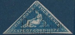 Cap Of Good Hope N°2 4 Pence Obl Superbe Signé Calves - Kaap De Goede Hoop (1853-1904)