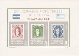 2das Jornadas Rioplatenses De Filatelia - RIVADAVIAS 1864 - Blocks & Sheetlets