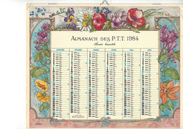 CALENDRIER DES POSTES 1984 ALMANACH DU FACTEUR ED OBERTHUR - Grand Format : 1981-90