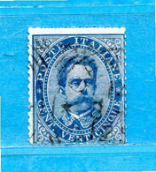 REGNO °- 1879 -  Effigie Di Umberto I. C 25.  Sass. 40.   Usato. - Andere & Zonder Classificatie