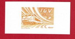 Projet Du TGV - Gravure Du Musée De La Poste - Gravé Par Lavergne - Documenti Della Posta